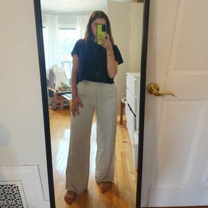 BNWT H&M Linen Blend Pull Up Pants